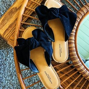 American Eagle Outfitters Bow Slide Sandals 6